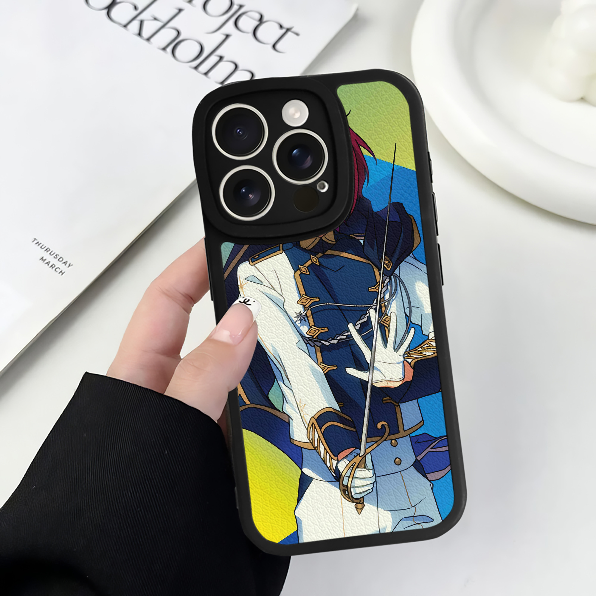 （画像用） あんさんぶるスターズ! Ensemble Stars 【iPhone 16シリーズ対応】シリコンスマホケース（レザー調） 材質：シリコン